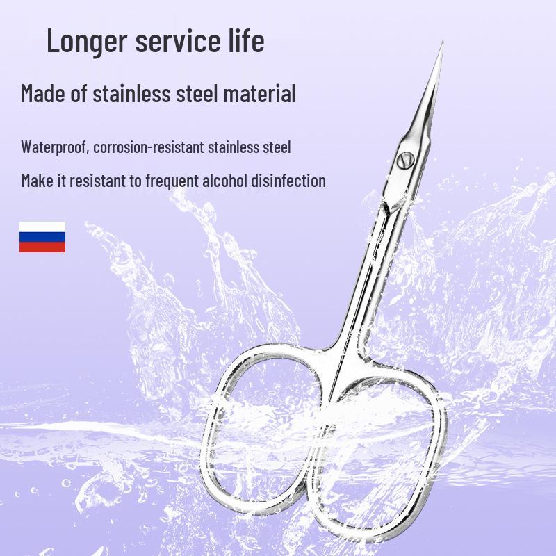 Stainless Steel Russian Style Cuticle Nippers, Eyebrow Tweezers, Beauty Scissors, and Hangnail Exfoliating Tools