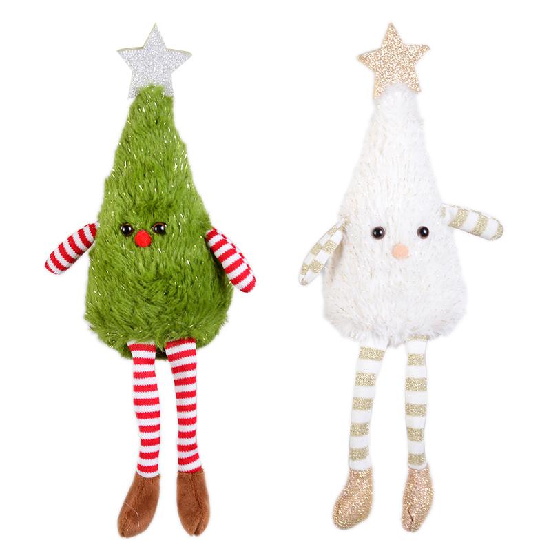Christmas Plush Doll Ornaments Cute Long Leg Xmas Tree Hanging Pendant Navidad Natal Home Decoration New Year Kids Gifts