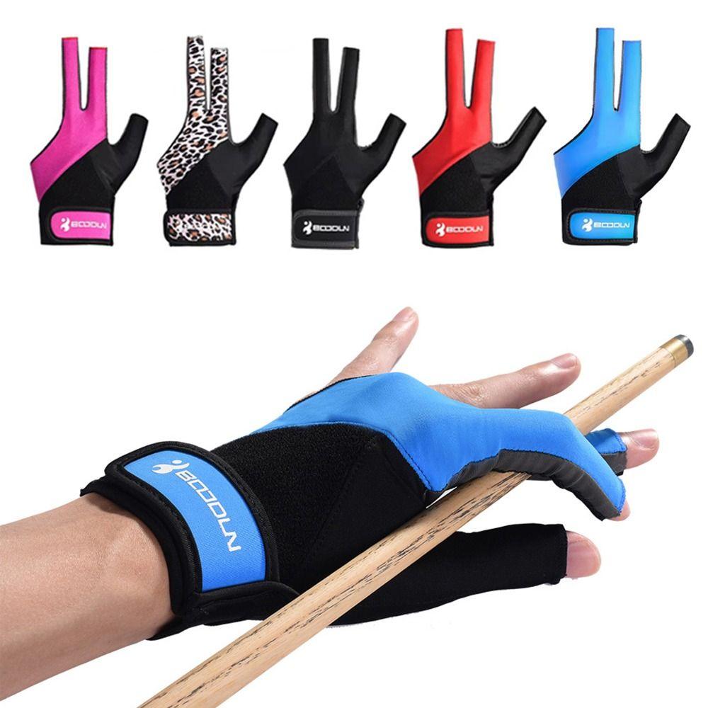 Quick-Drying Three Finger Gloves Breathable Snooker Gloves Professional Billiards Gloves Training