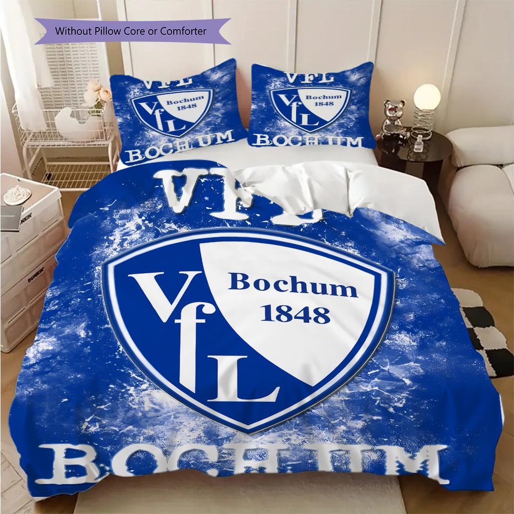 VfL Bochum 1848 Patroon Beddengoed Dekbed Set Dekbedovertrek Kussensloop Huisdecoratie Verjaardagscadeau (1 dekbedovertrek + 2 kussenslopen, zonder binnenkussen)