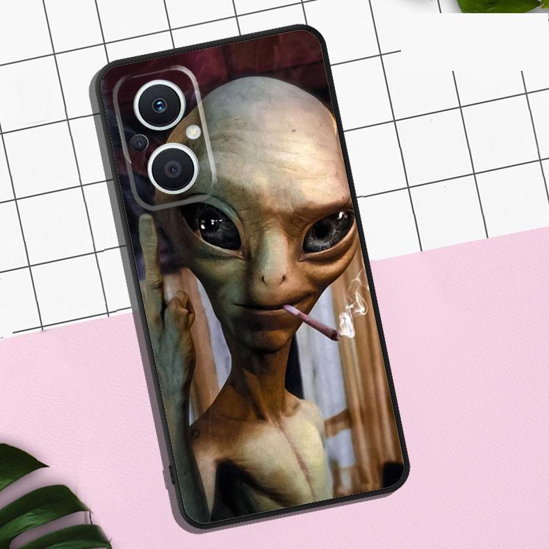 Alien Kawaii Art Case For OPPO Reno 13F 13 12 12F 11 11F 8T 7 8 10 Pro OPPO Find X8 Pro X6 X3 X5 Lite Cover