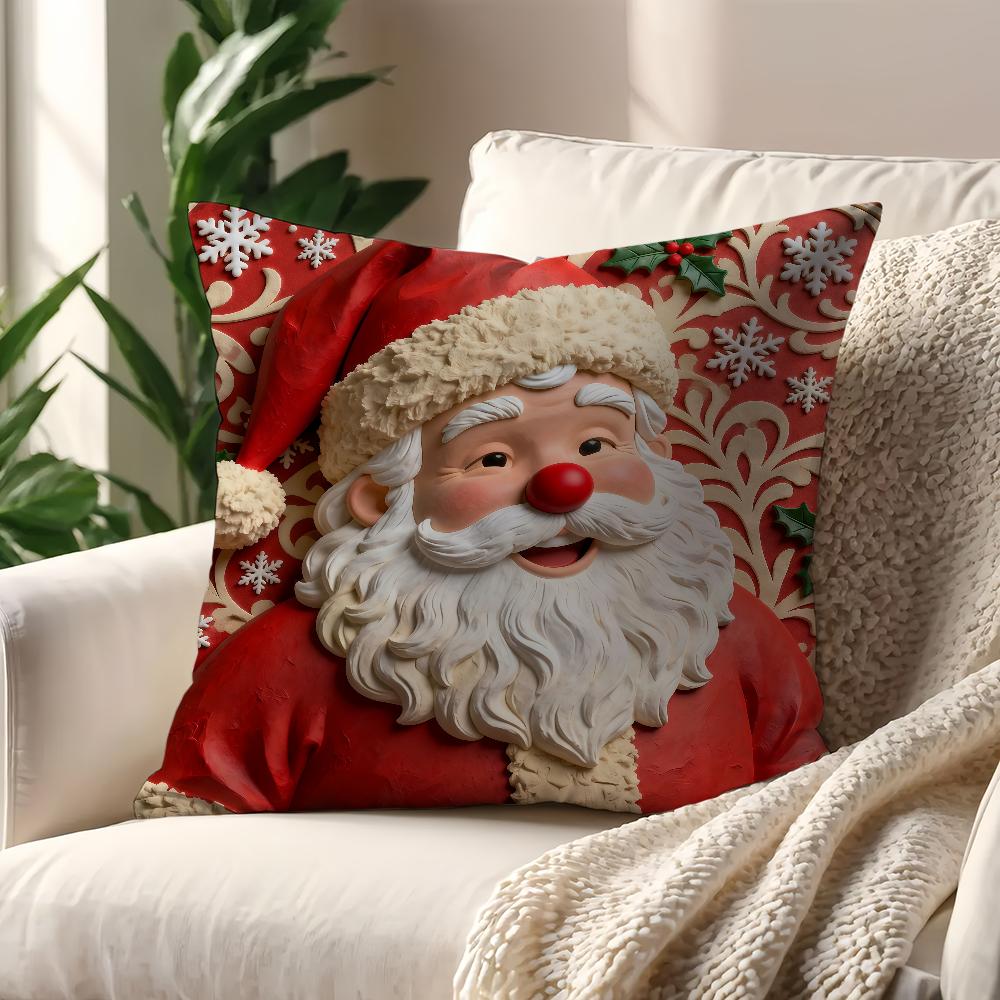 Santa Claus Snowman Cushion Cover Best Home Office Coffee Pillow Sofa Printing Decoration Room Shop Car Nordic Simplicity Hit