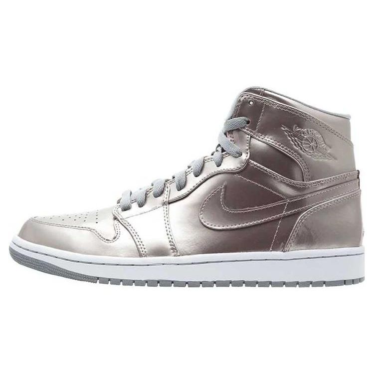 

Мужские кроссовки Air Jordan 1 Retro High Zinc серебристые mtllc-zinc mtllc-znc-shdw-gry 332550-003
