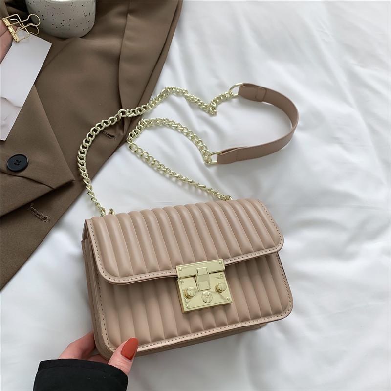 Elegant Urban Minimalist Small Square Pu Crossbody Bag Perfect For Daily Outfits хаки
