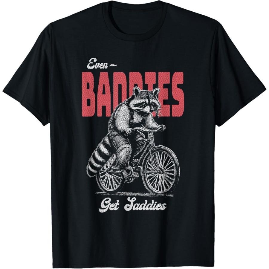 Even Baddies Get Saddies Raccoon Funny Humor Whimsical T-Shirt XXXXXL разноцветный