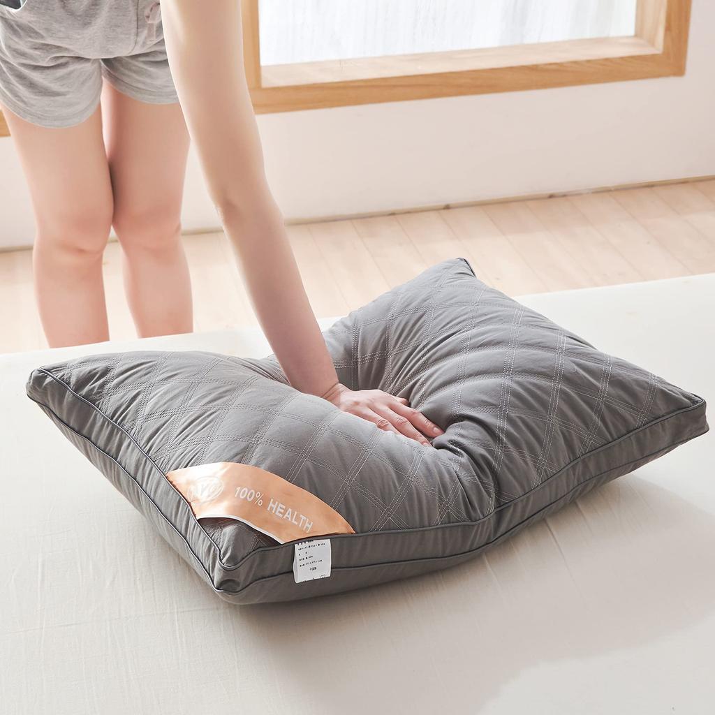 Perna AYO, Calitate de Hotel de Lux, Perna cu Reziliență Ridicată, Dormit pe Lateral, Lavabilă, Structură 3D, 43x63cm, Gri (634320cm)