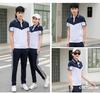 Summer 2020 Couple's Sportswear: Men's Short Sleeve School Uniform Set