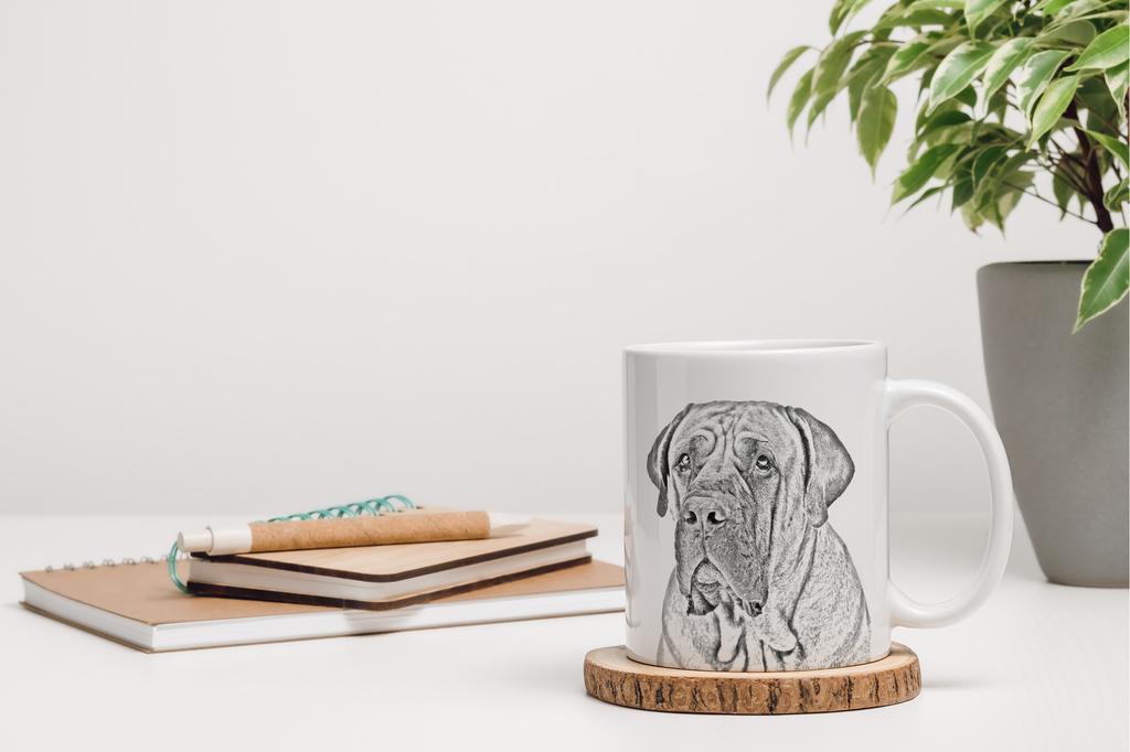 Boerboel, South African Mastiff - cup with a dog, cute cup with graphics, a gift with your photo from the Art-Dog brand