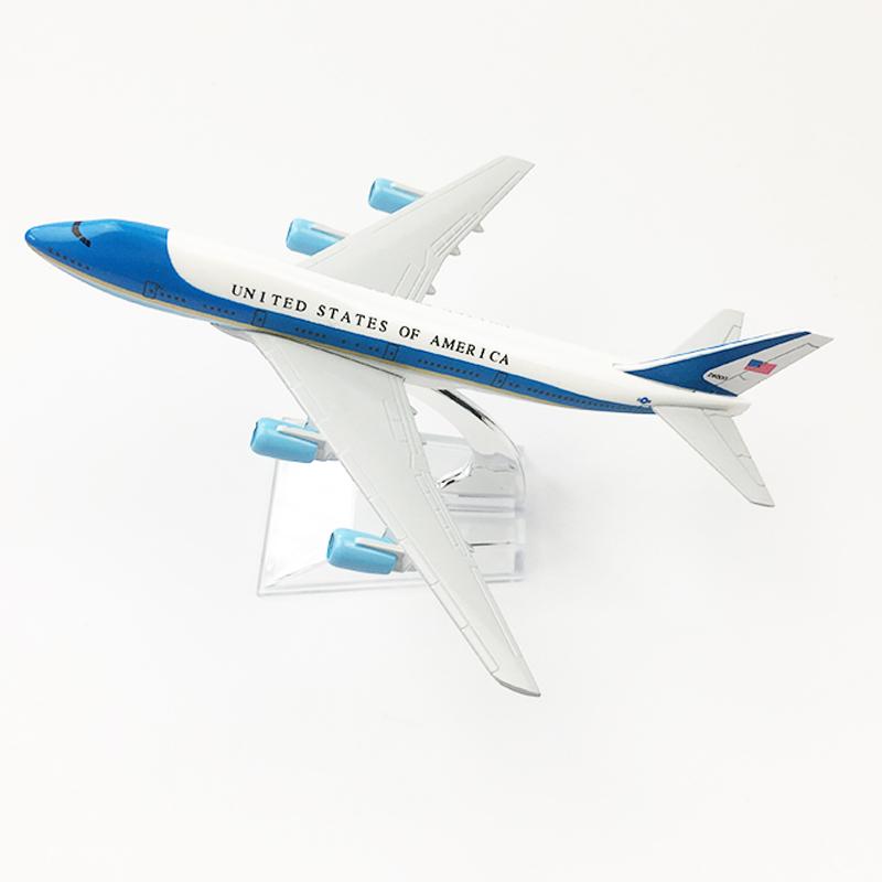 United States Of America Air Force One Aeroplane Model Boeing 747 Airplane 16cm Metal Alloy Diecast 1:400 Airplane Model Toys