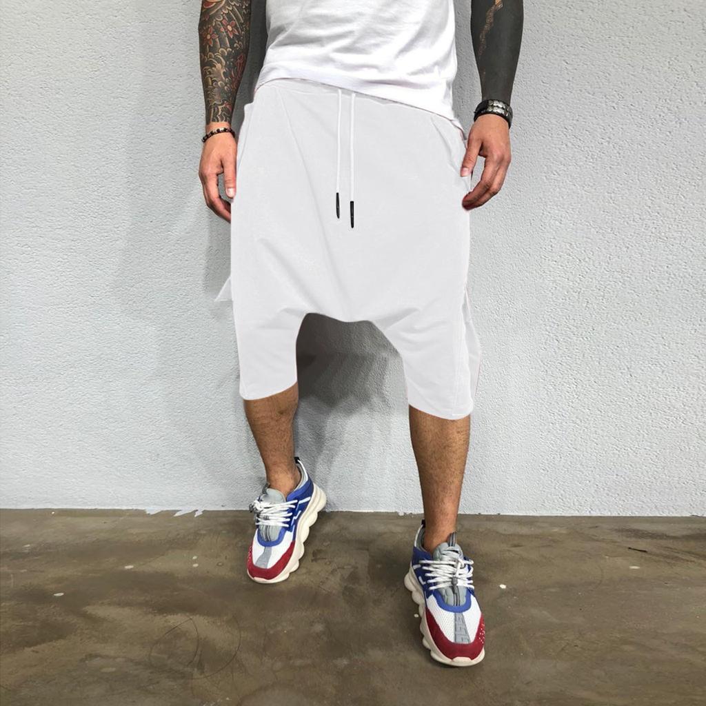 Casual Sweatpants for Men Hip Hop Trend in Europe America Loose Solid Street Sports Harlan Cropped Trousers Men'S Clothing