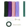 Pipe Cleaners Set for Crafts Pipe Cleaners Bouquets DIY Kit Pipe Cleaners Flowers Making Accessories Set for Greeting Cards Party Decorations