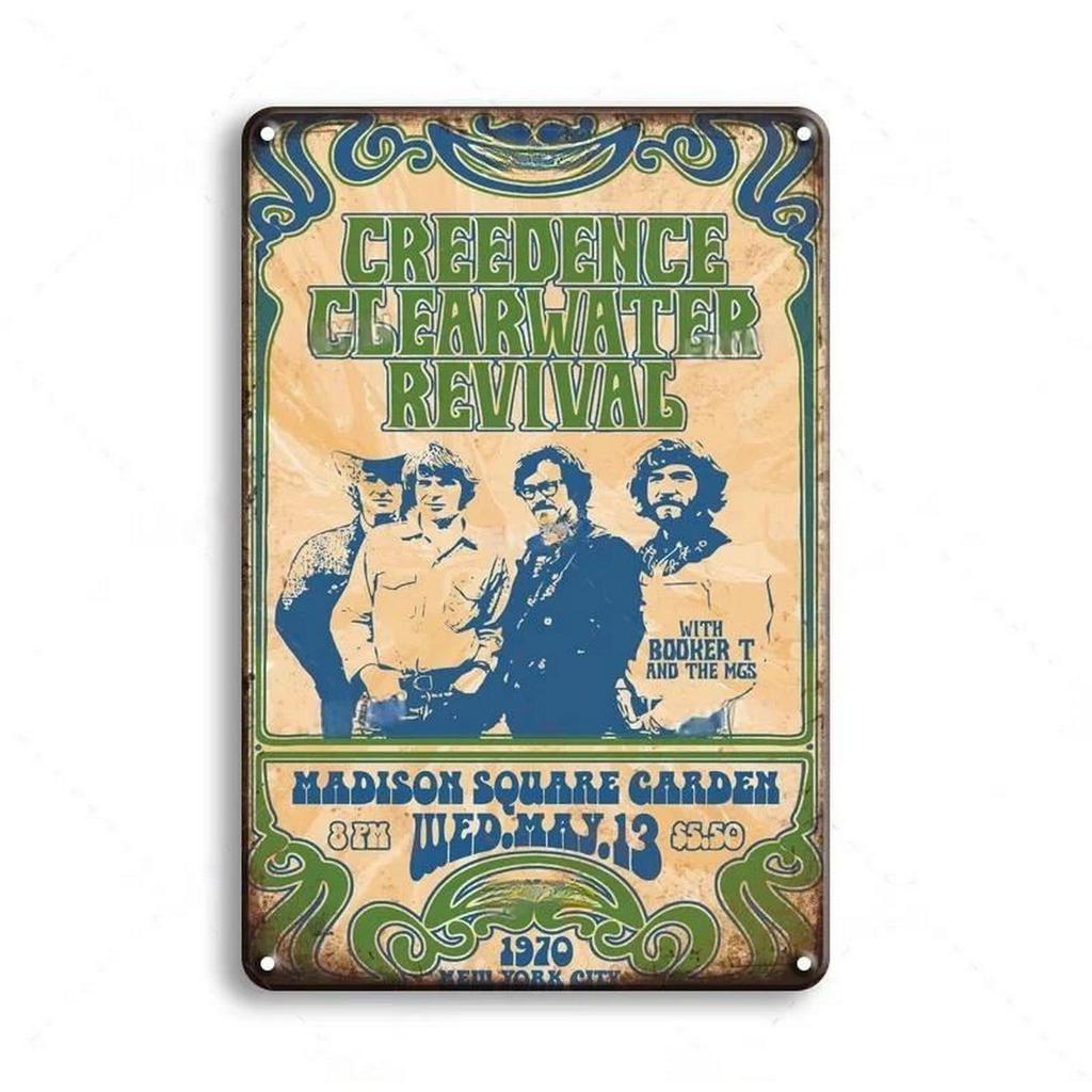 Music Bands Play Metal Tin Signs Plaque Wall Decoration Vintage Art Posters Iron Painting for Man Cave Home Cafe Garden Club Bar