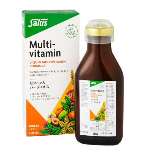

Echinacea Multivitamin, 250ml, 8 Vitamins, Natural Herbal Extracts, Fruit Juice, Liquid Vitamin Supplement, SALUS [Functional Food]