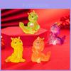 Adorable Translucent New Year Little Dragon Figurine Resin Miniature Desk Ornament