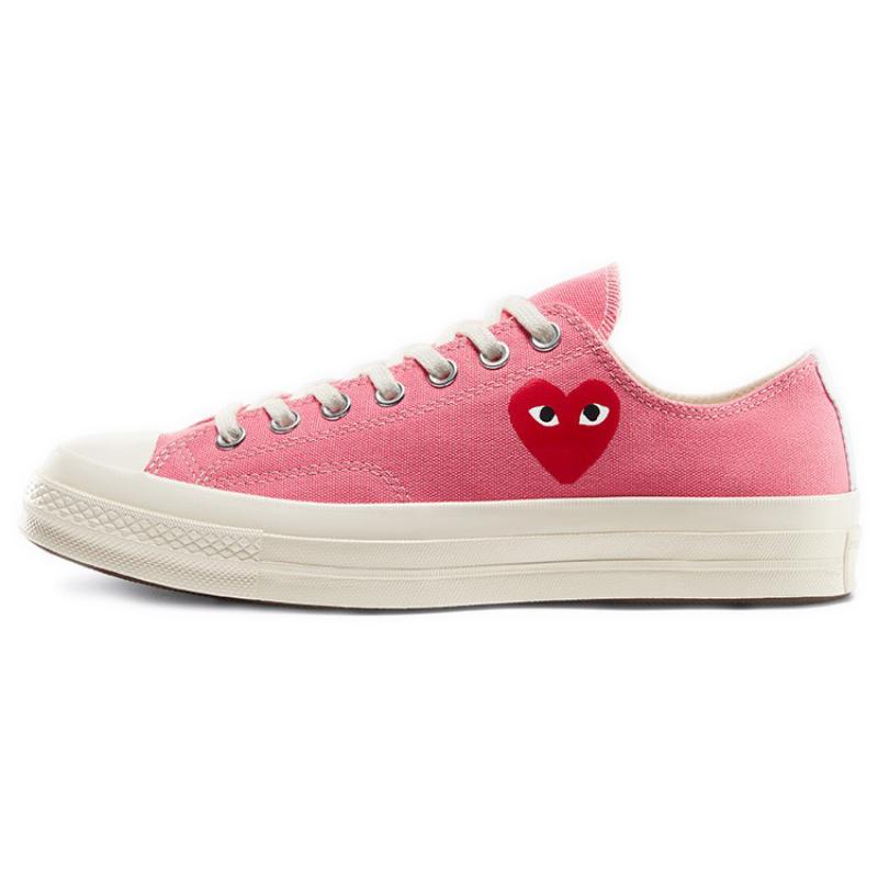 

CDG Play x Converse Chuck Taylor All Star 1970s Low Rei Kawakubo Abrasion and Waterproof Low-Top Canvas Shoes Unisex Pink 42