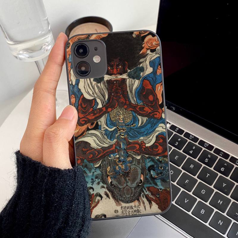 Japanese Style Art Japan Phone Case for iphone 13 8 7 6S Plus X 5S SE 2020 XR 11 12 mini pro XS MAX