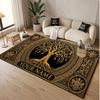 Tree of Life Theme Soft Crystal Velvet Rug Custom Name & Text Print Non Slip Floor Rug for Bedroom Living Room