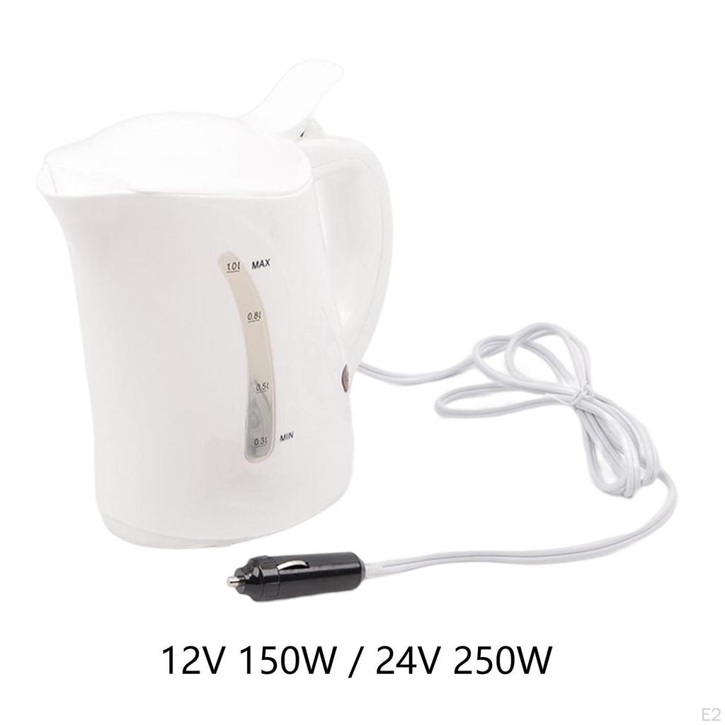 1 Electric Kettle, Portable Heater Coffee Boiler for Caravan Lorry Tea Making Road Self