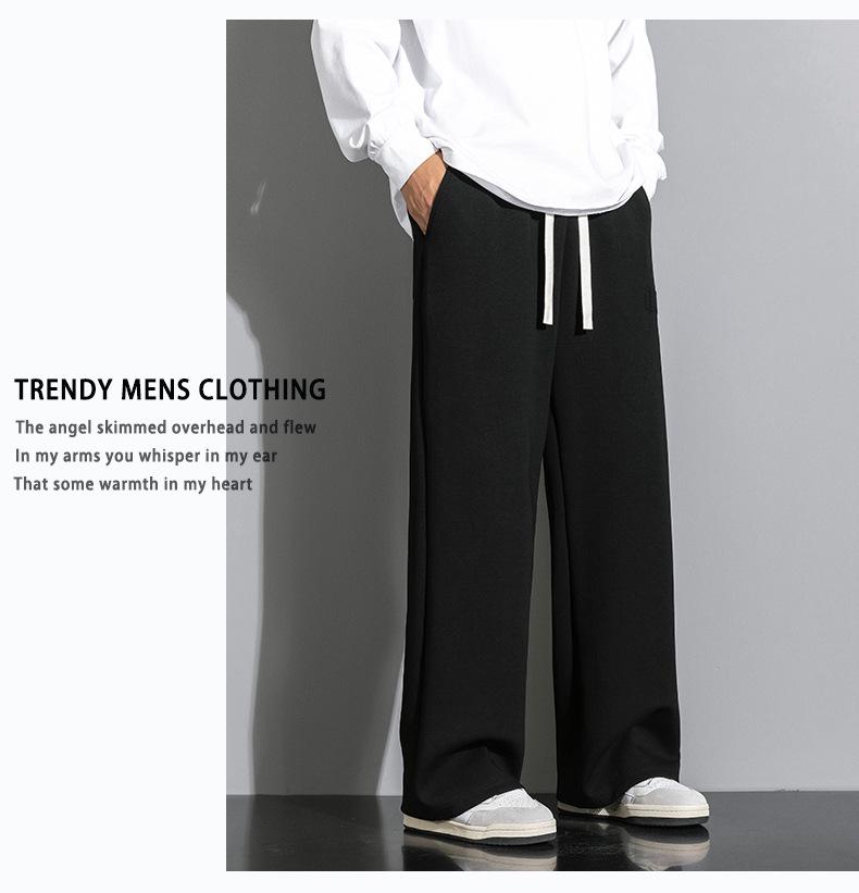 Ice Silk Men's Sports Pants 2024 - Summer Loose, Thin, Casual, Quick-Drying, Wide-Leg Straight Pants for Boys