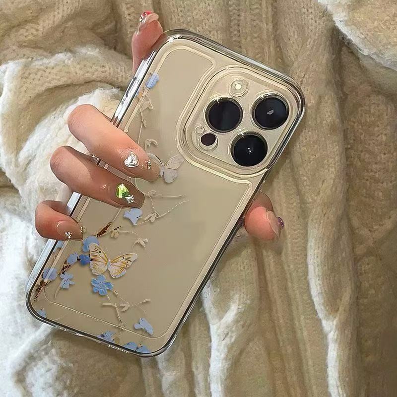 Butterfly is suitable for iphone17promax mobile phone case Apple 16/14pro Japan and South Korea 13/12/15/11x