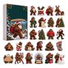2D Flat Acrylic Advent Calendar with Hanging Ornaments for Christmas Countdown