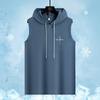 Gilet con Cappuccio Senza Maniche Uomo Rinfrescante Rapido, Manica Corta, Traspirante, Asciugatura Rapida, Assorbe il Sudore, alla Moda, Taglie Forti, Casual, Versatile per l'Estate