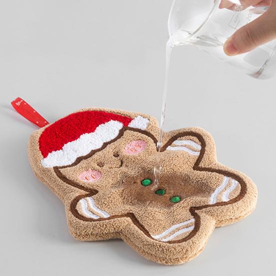 Vánoční dům Ručník Měkký Absorpční Ručník z Korálového Rouna Design Zvonečků Santa Clause Rychleschnoucí Sváteční Ručník