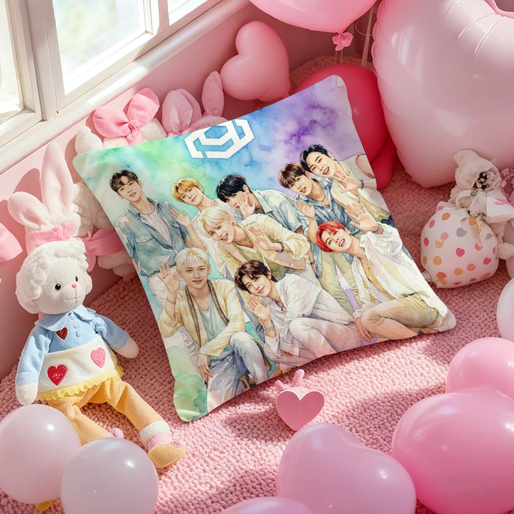 Kpop SSSSF Cushion Cover Pattern Printed Pillowcase for Living Room Sofa Cushion Cover  Bedroom Decor