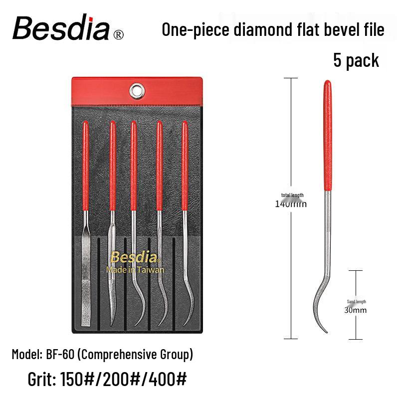 Besdia Diamond Irregular Curved Alloy File BF-90/BF-80/BF-60