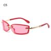 Futuristic Shades Eyewear Square Candy Color Sunglasses Y2K Rimless Dopamine Dressing Eyewear Accessories Women's Sun Glasses