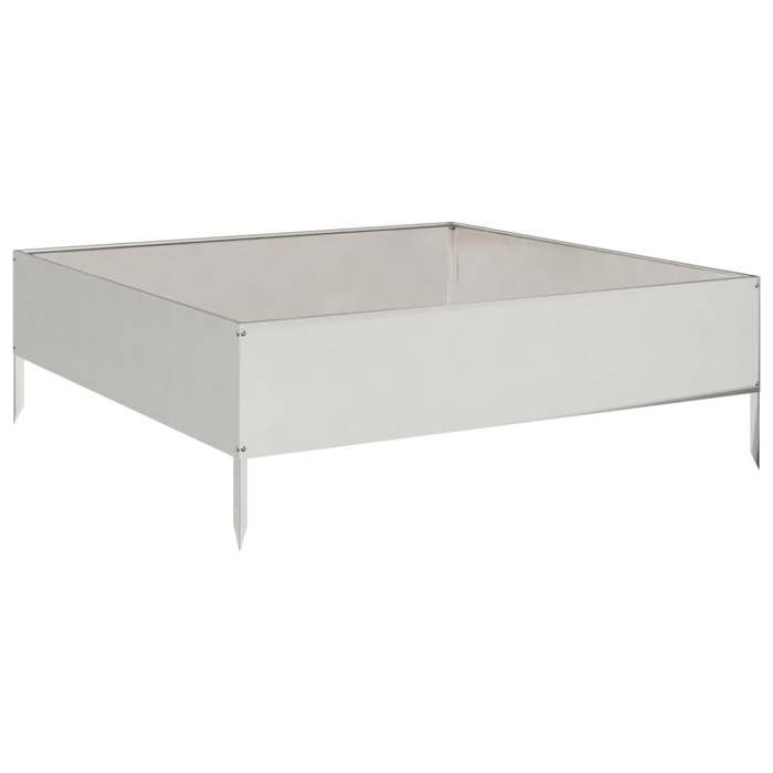 VidaXL Lit surélevé de jardin 100x100x33,5 cm acier inoxydable 851028