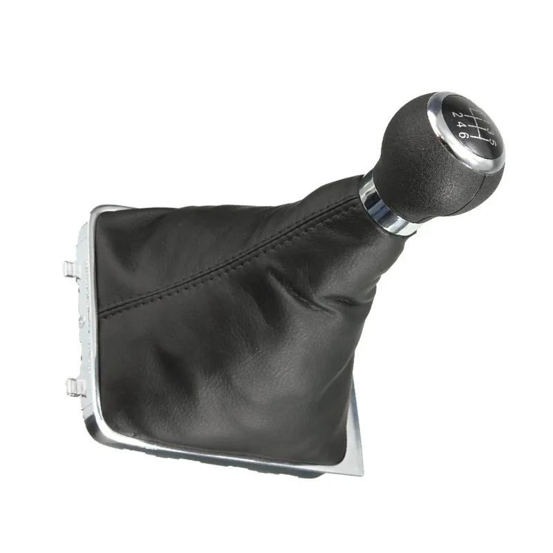 Für Passat B6 Schalthebelkopf Staubschutz 6-Gang Schalthebelknauf Hebel HandBall Gamasche Stiefel Lederbezug PU-Leder 2025 Neu