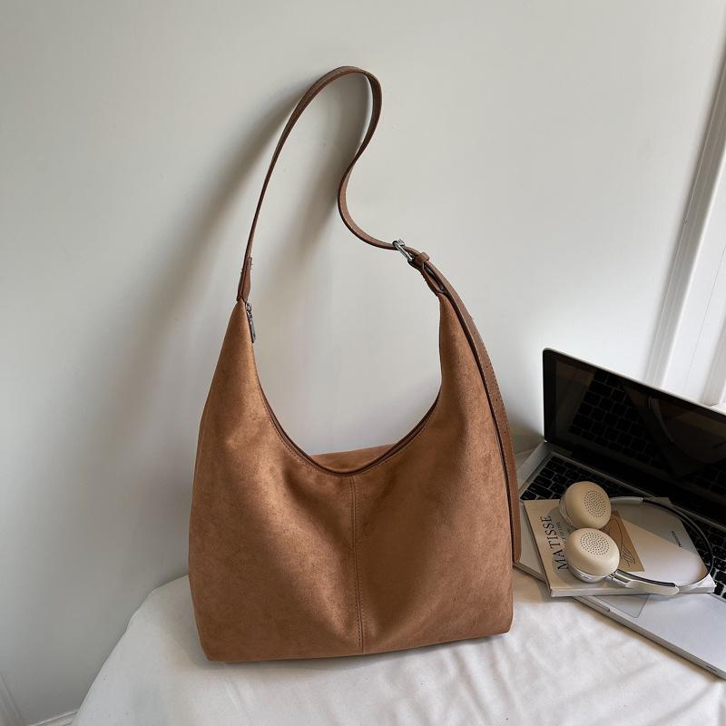 2025 Autumn New Retro Underarm Bag Women's Large Capacity Tote Bag Korean Fashion Large Bag Commuter Shoulder Bag