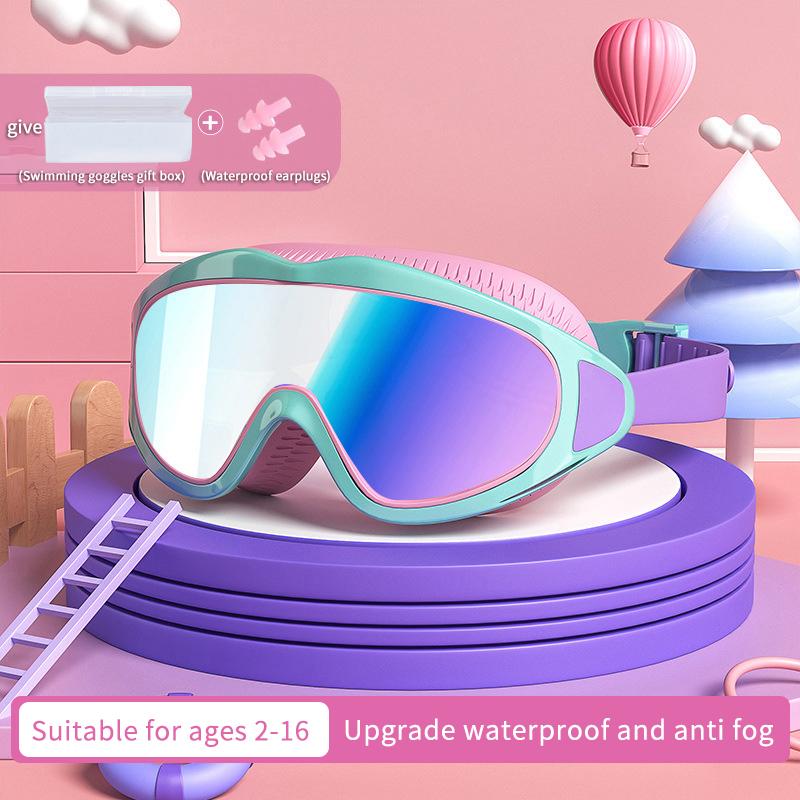 1Pcs Boys Girls Professional Diving Goggles Glasses Children Swimming Goggles Caps Waterproof Anti-fog Big Box