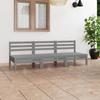 Day and Night - Day and Night Garden Furniture Set 3 Pieces Solid Gray Pine Wood