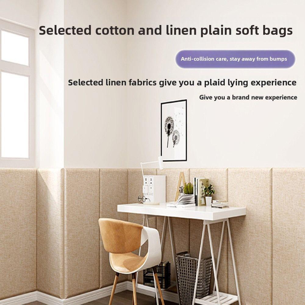 Thicken Tatami Self-adhesive Wall Mat Self-adhesive Anti-collision Wall Pad  Home Decor