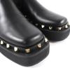 Excellent Valentino Garavani Rockstud Side Gore Leather Chelsea Boots black 37.5 Used