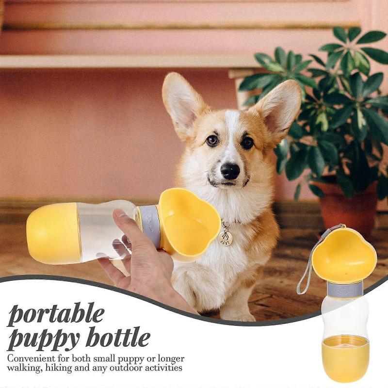 Portable Dog Water Bottle with Food Container for Hiking 2Pcs