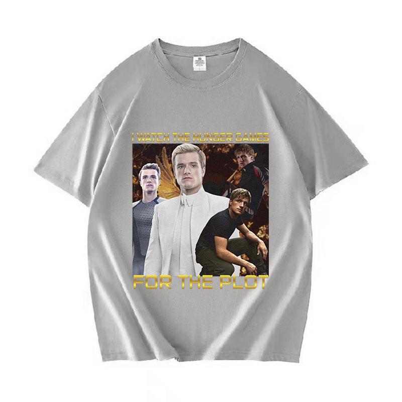 2026 Summer Cotton Printed TShirt I Watch The Hunger Games for The Plot Unisex WOMEN Plus Size Loose Hip Hop Rap Comfort Top