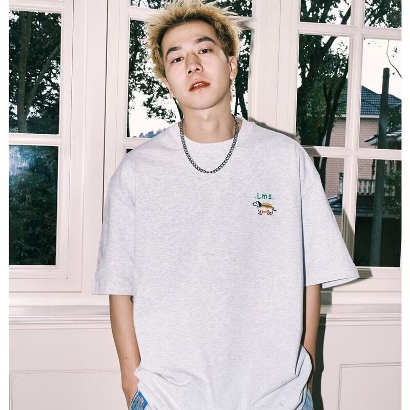 

LEMANISM 300г Тяжелая футболка с коротким рукавом и графикой таксы M