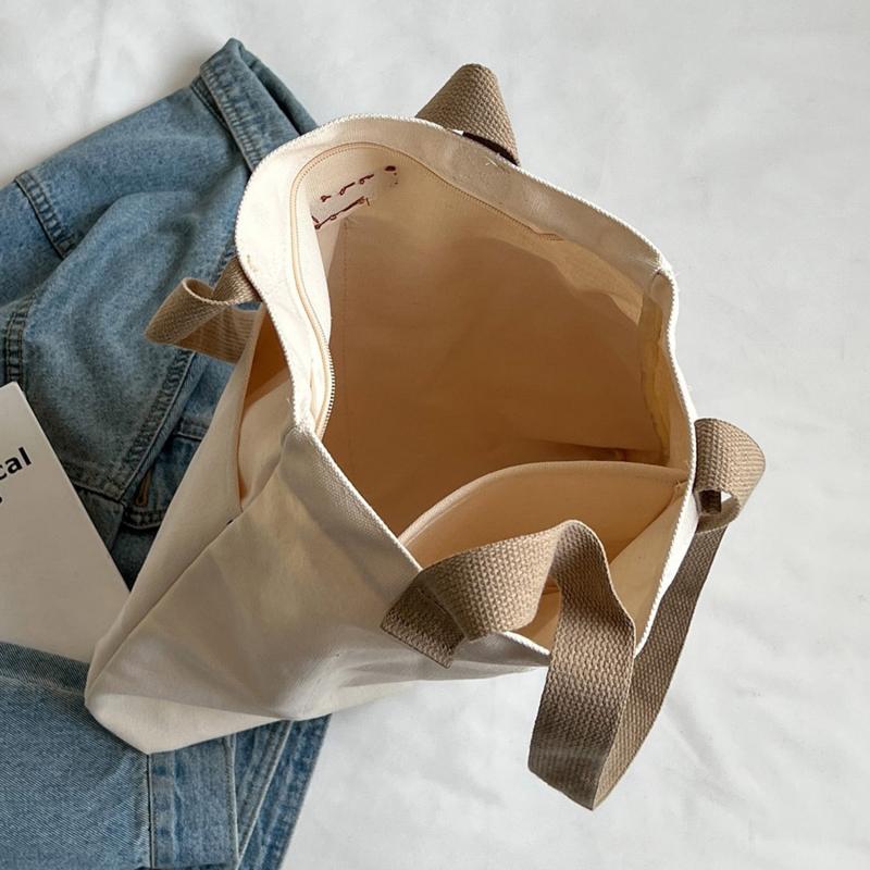 Dame Tote Bag Ensfarget Designer Dame Hverdagshåndveske Skulderveske Stor Kapasitet