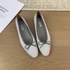 Fashion Bailamos Brand Women Flat Shoes Round Toe Moccasins Thick Heel Flats Ballerina Shallow Shoes Casual Outdoor Slip On Ballet Flats