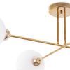 Asturia Gold Ceiling Lamp 4-Flat White Lampshade E27