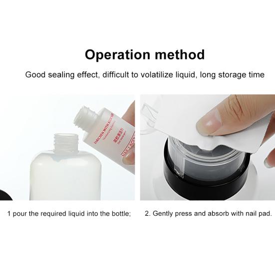 200ml Kunststoff Nagel UV Gel Polnisch Entfernung Wasser Leere Presse Dispenser Flasche