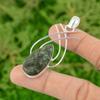 Labradorite Rough Gemstone 925 Silver Bezel Boho Third Eye Chakra Trendy Pendant
