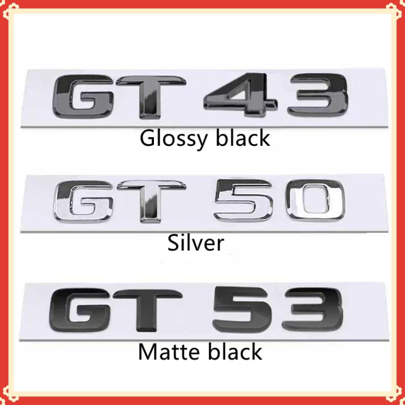 S Badge Letter Emblem Styling 3D ABS Rear Trunk Sticker Silver Black Red For Mercedes-Benz GT GTS GT63S GT43 GT50 GT53 GT63