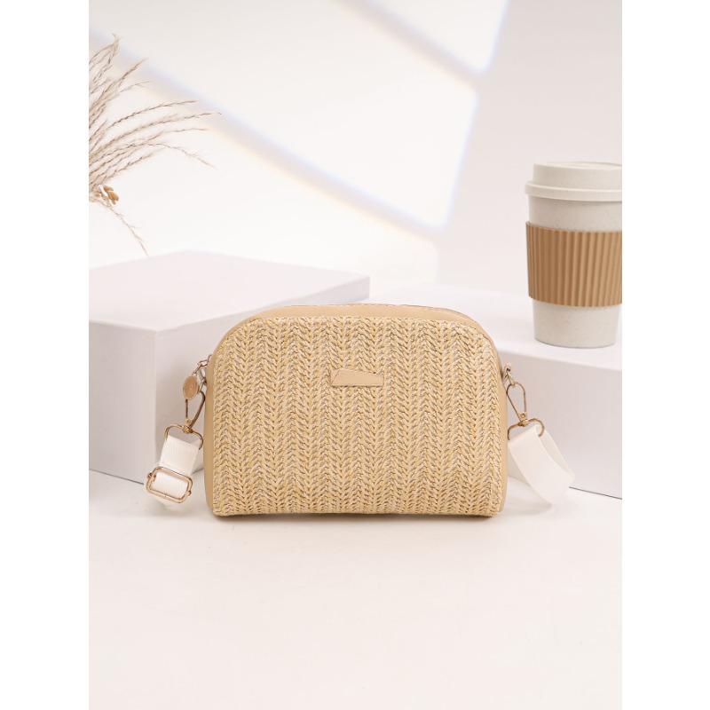 New Fashion Shoulder Crossbody Straw Bag Casual Trend Women's Bag Pastoral Woven Bag Ladies