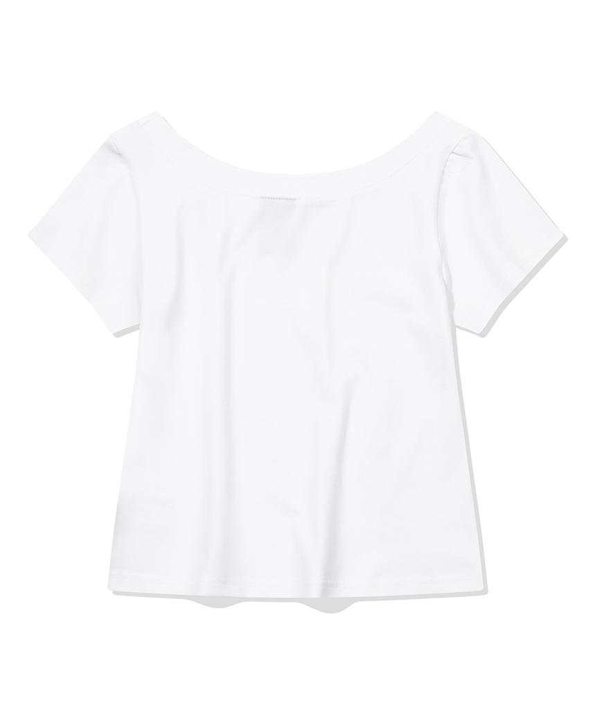 IFYOUWANT Grace One-Shoulder Tee White
