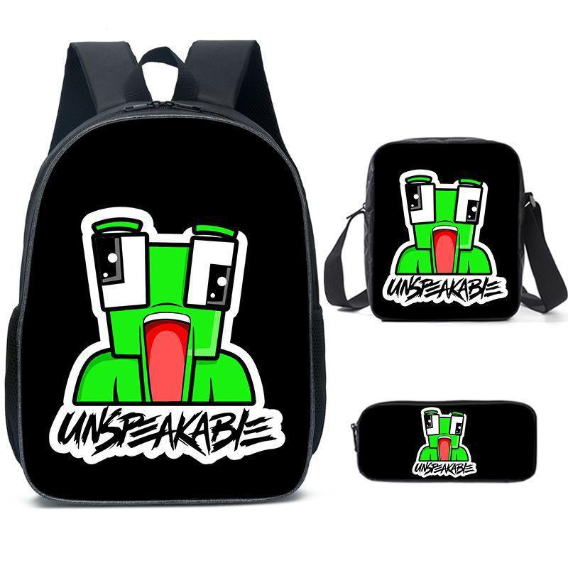 Unspeakable 3 Pcs Large Capacity School Backpack Set For Kids