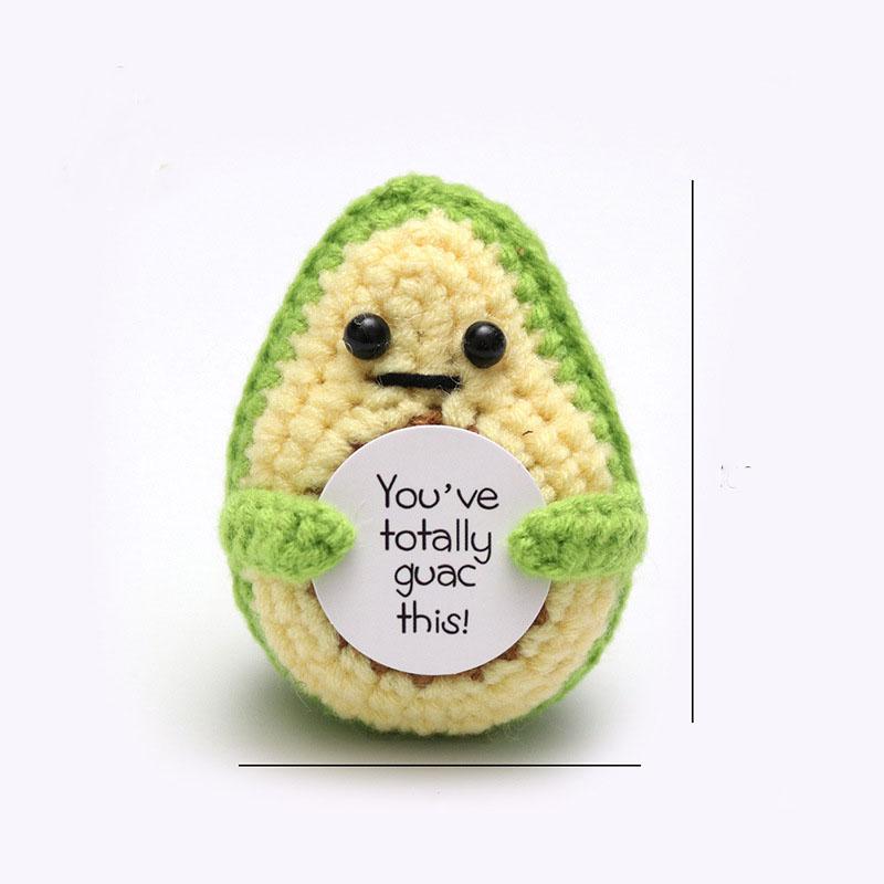 Cute Creative Mini Hand-knitted Plush Small Doll Jewelry Knitting Wool Doll Birthday Gift Office Interior Decorations